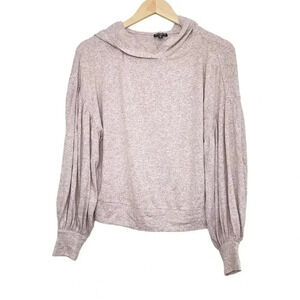 Express Pink Balloon Sleeve Hooded  Sweatshirt XS Lightweight